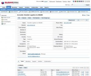 Gestion client SugarCRM